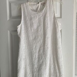 Vintage Gap White Eyelet Cotton Dress Size M